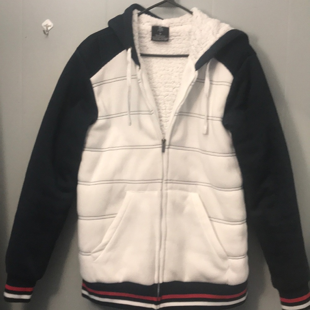 Blue Gear hooded jacket w/fleece lining sz med